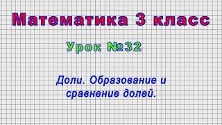 Математика 3 класс (Урок№32 - Доли. Образование и сравнение долей.)