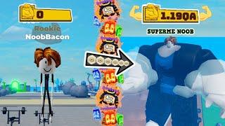 Noob Made 1 Quadrillion Strength!! VERY EASY GAME! - Muscle Legends 