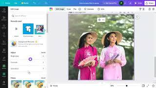 How to adjust brightness, contrast & saturation of images/photos in Canva, Canva tutorial 2023