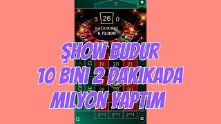 RULET | 10 İLE 2 DAKKADA MİLYON YAPTIK EFSANE ŞHOW BUDUR ! #rulet #casino