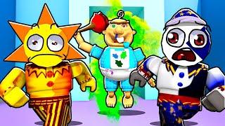 Sun and Moon ESCAPE Baby Bobby Daycare Run Obby Roblox