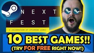 STEAM NEXT FEST - 10 Best Games To Try Right Now! | BEST DEMOS