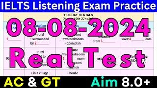 IELTS LISTENING TEST 8 AUGUST 2024 WITH ANSWER KEY  IELTS PREDICTION  BC & IDP