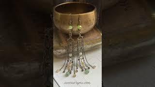 Antique Brass Chain Drop Earrings - Jewelry Design Idea