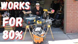 Only 6 Power Tools Needed For 80% Of Your DIY Projects!