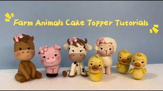 Farm Animals Cake Topper Tutorials