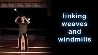 Beginner Poi Dancing Lesson: Linking Weaves and WIndmills