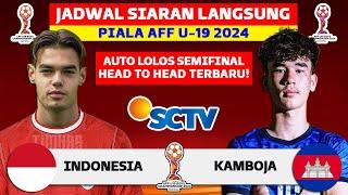 Jadwal Piala AFF U 19 2024 - Indonesia vs Kamboja U19 - Jadwal Timnas Indonesia Live SCTV