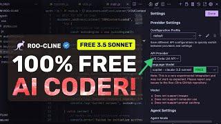 Roo Cline + FREE 3.5 Sonnet API : STOP PAYING for CURSOR, V0 & BOLT with this FULLY FREE Alternative