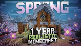 I Survived 1 YEAR with Realistic Mechanics in Minecraft | Spring