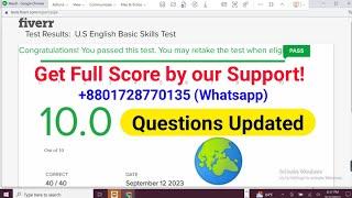 Fiverr English Skill Test Answers 2023 Live Support 