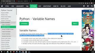 W3schools Python   Variable Names