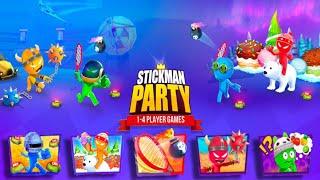 Stickman Party NEW UPDATE / NEW VERSION 2024 - New Minigames / New Hats / New colors Gameplay ios