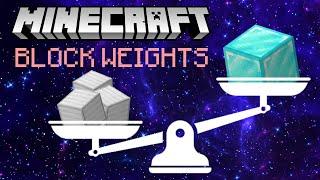  Minecraft Block Weight Comparison 