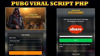 PUBG Tournament Whatsapp Viral Script Download | Premium PHP Script