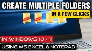 How To Create Multiple Folders Quickly  - Create Thousands Of Folders In A Few Clicks