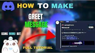 How to make Welcome Message using Mimu Bot Discord | Full tutorial Discord | Mimu Bot