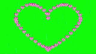 Green Screen Heart Love Animation Video Background HD | VK STUDIO 2018 SCREEN