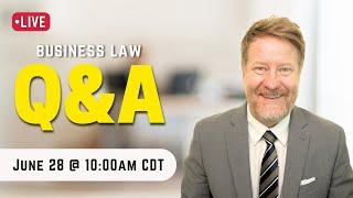 Live Q&A with Aaron Hall, Business Attorney