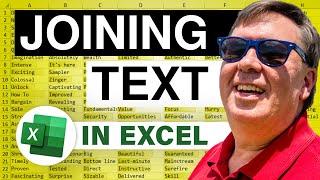 Excel - Excel In Depth: Joining Text in Excel - Combining Columns & Fixing Spaces - Episode 1211.109