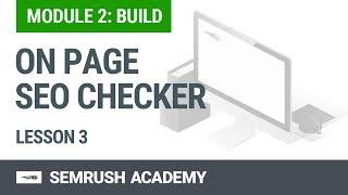 Module 2. Lesson 3. On Page SEO Checker
