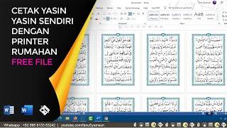 How to Create and Print Yasin Books in Word Free File