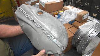 see the crap i buy on ebay 1957-66 xl xlh sportster script cast primary cover harley tatro machine