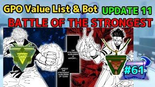 NEW GPO VALUE LIST UPDATE 11 #61 STRONGEST EYE OF HISTORY VS STRONGEST EYE OF TODAY