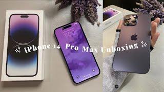  iPhone 14 Pro Max (deep purple) unboxing  | ios 16 setup + camera test + accessories