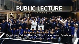 Public Lecture MNC University | MNC Conference Hall, #iNews Tower Lt.3