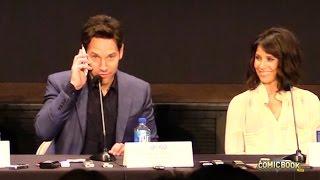 Paul Rudd Answers A Reporter's Phone During Ant-Man Press Conference