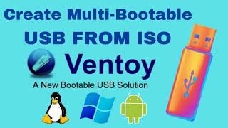 [How to] Create Multi Bootable USB from ISO with Ventoy | Linux | Windows | Very Easy (2022)