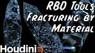 Fracturing Geometry by Material Types with RBD Tools in Houdini