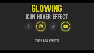 Glowing Gradient Icon Hover Effects || Using HTML & CSS || WEB BURNER