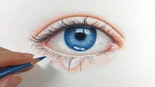 DRAWING AN EYE | Step By Step with Colored Pencils