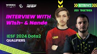 Interview with W1sh- and Nande - IESF 2024 Dota 2 Georgia Qualifiers