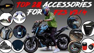 FZs v3/v4 all accessoriesmudguard,underbelly,tail tidy,visor,winglet,lever guard,DRL,tank pad,wrap