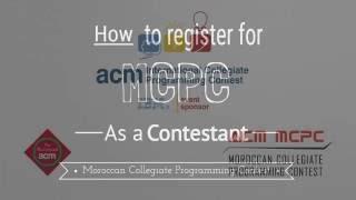 How to register for MCPC - As A Contestant