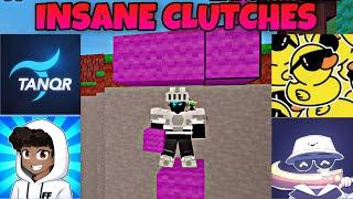 The Most INSANE Block Clutches!? (Roblox Bedwars)