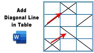 How to add diagonal line in a table cell in word