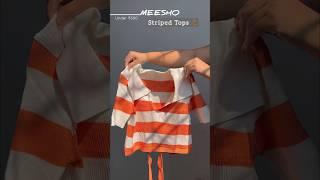 Meesho striped Tops/T-shirts haul under ₹500 #shorts #meeshotophaul #shortsfeed #meeshofinds