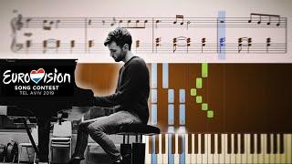 Duncan Laurence - Arcade - The Netherlands  - Eurovision 2019 - Piano Tutorial + SHEETS