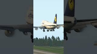 First Time Landing Boeing 747 Of A Training Pilot #landing #airplane #pilot