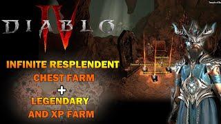 Diablo 4 INFINITE Resplendent Chest Farm - LEGENDARY Loot And XP Farm