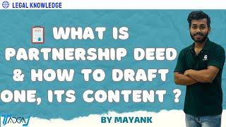 Partnership Deed In Hindi | Contents Of Partnership Deed | Draft a Deed Agreement