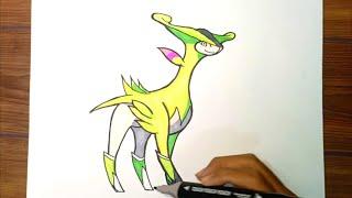 How To Draw Virizion Pokemon | Easy Step By Step Tutorial