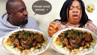 Hubby Hilariously Scared me and This Happened* Prank* White RICE and Spinach Soup