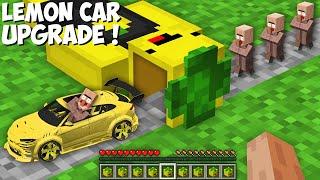 I TRANSFORM ALL VILLAGERS INTO LEMON CRAFT CARS in Minecraft ? LEMON CRAFT UPGRADE !