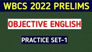 WBCS 2022 Prelims || Objective English Practice Set-1  || 25 English Grammar MCQ ||