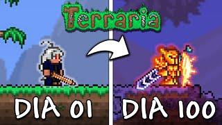 PASSEI 100 DIAS NO TERRARIA MASTER MODE APENAS DE MELEE - O FILME